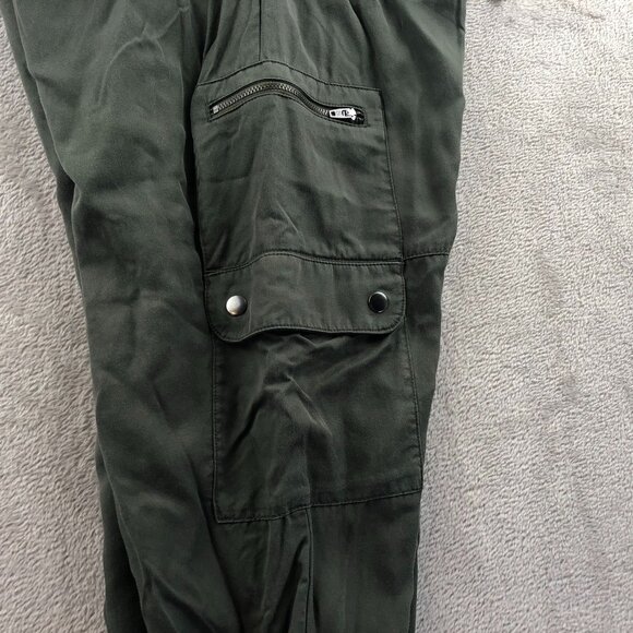 Banana Republic Mens Cargo Jogger Pants Large Green Pull On Drawstring Casual - Picture 13 of 16